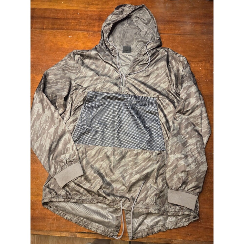 Under Armour Pullover Windbreaker Jacket Camo Black Mens Large